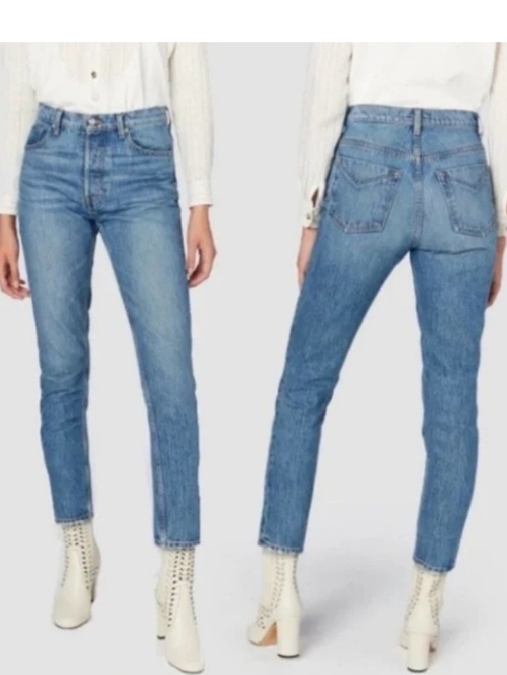 Derek Lam Lou High-Rise Classic Skinny Jeans in Light Blue Wash
